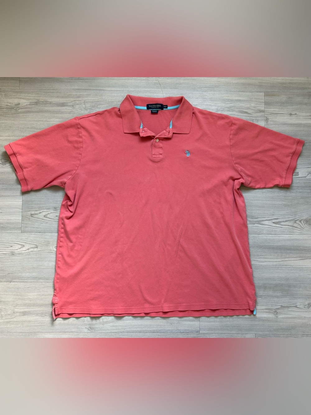 U.S. Polo Assn. Men's Coral-Pink Short Sleeve Polo